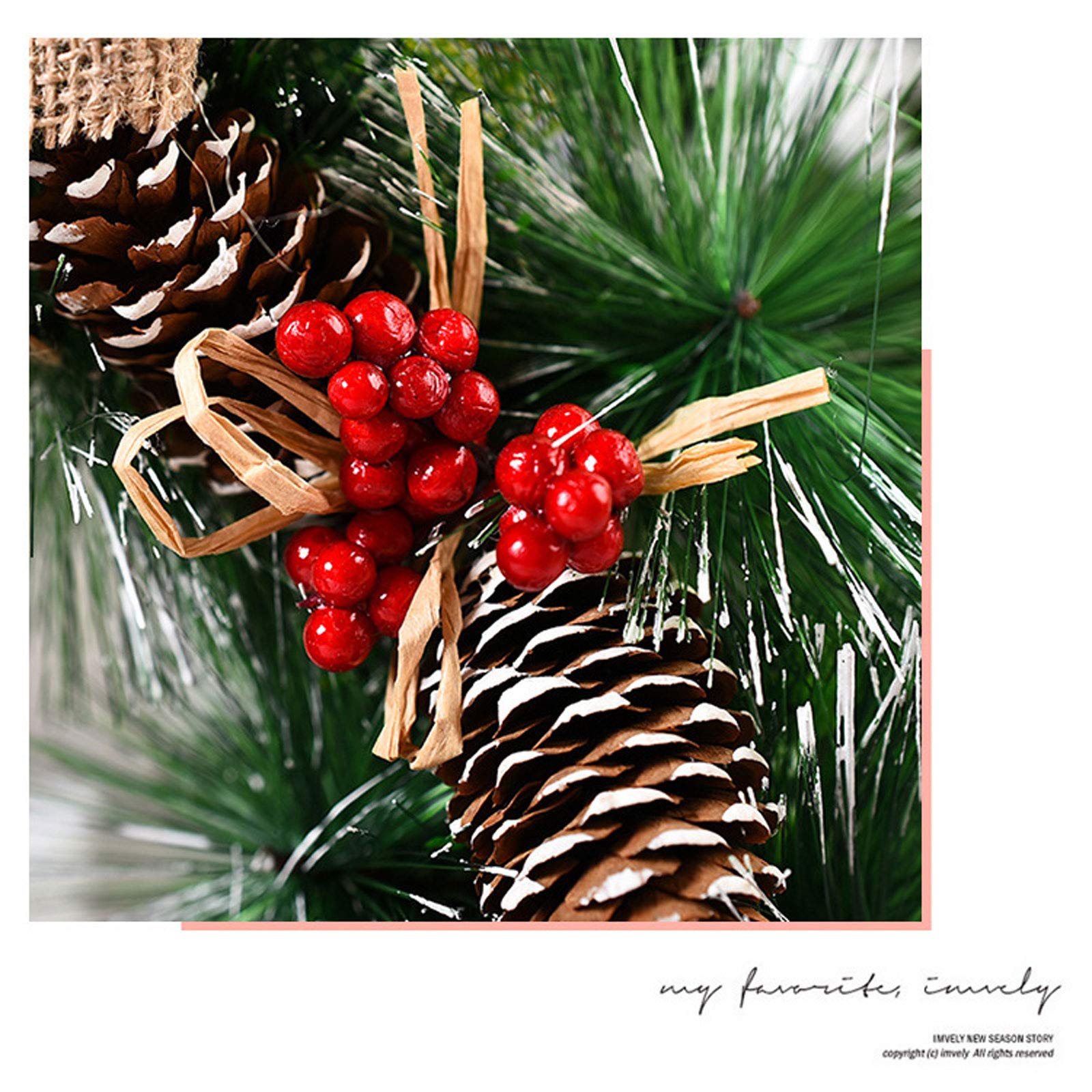 Amazon.co.jp: Christmas Wreath Door Decor Ring Rattan Entrance